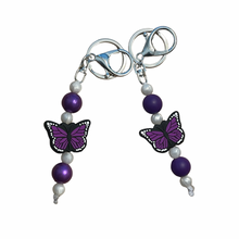 Load image into Gallery viewer, Purple for Lupus Butterfly Fidget Keychain